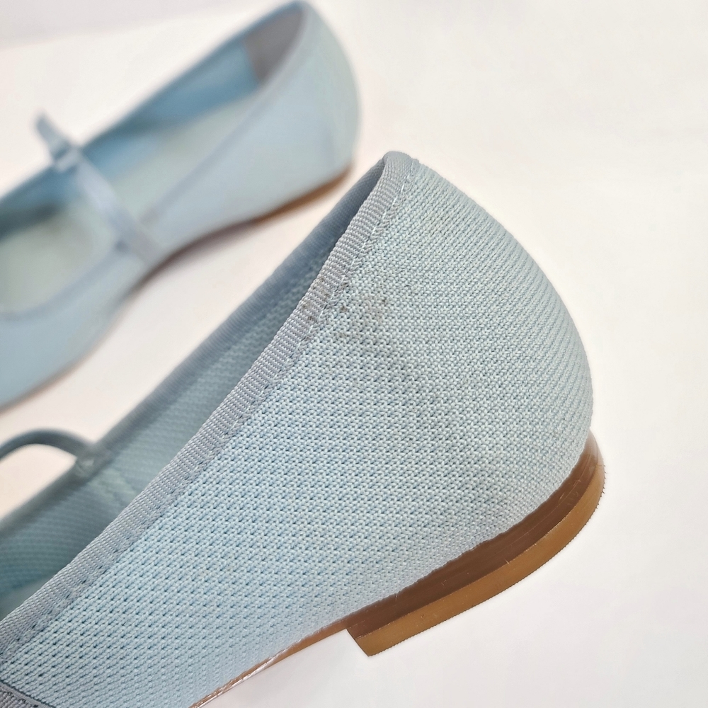 Frances Valentine | Jude Mary Jane Knit Flat Light Blue Size 7 - Picture 10 of 13